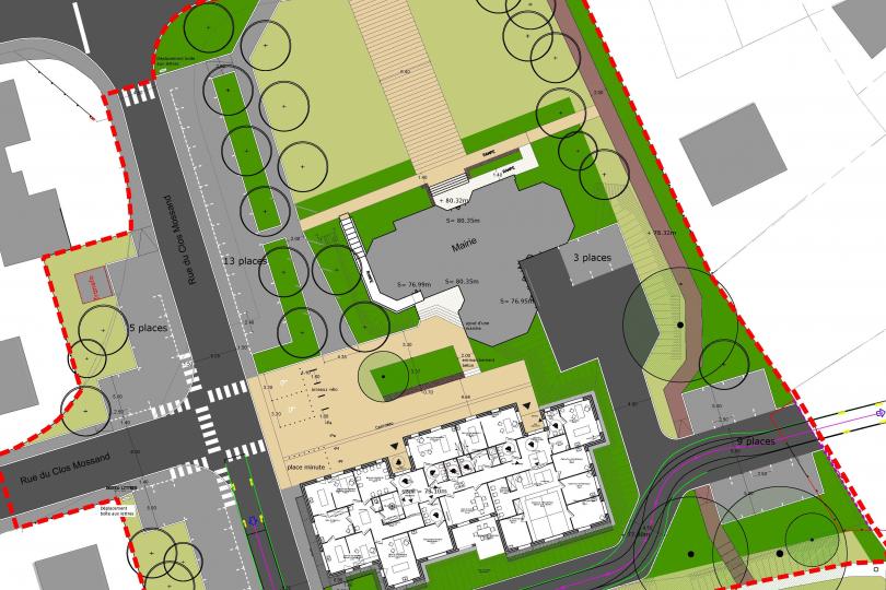 Aménagement des espaces publics de la place de la Mairie et de la Maison de santé Aménagement des espaces publics de la place de la Mairie et de la Maison de santé