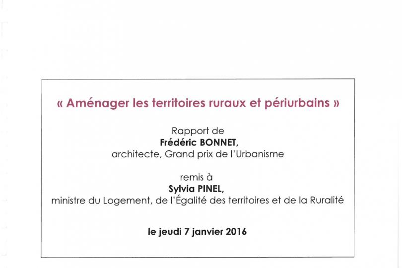 Aménager les territoires ruraux et périurbains (Janvier 2016)