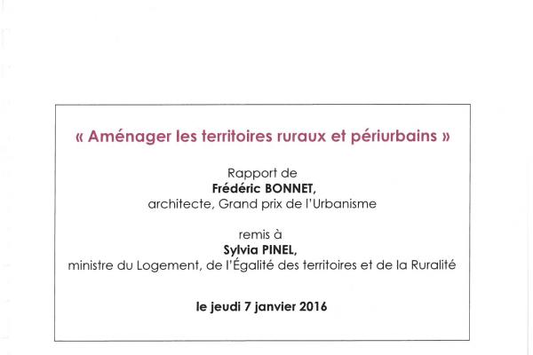 Aménager les territoires ruraux et périurbains (Janvier 2016)